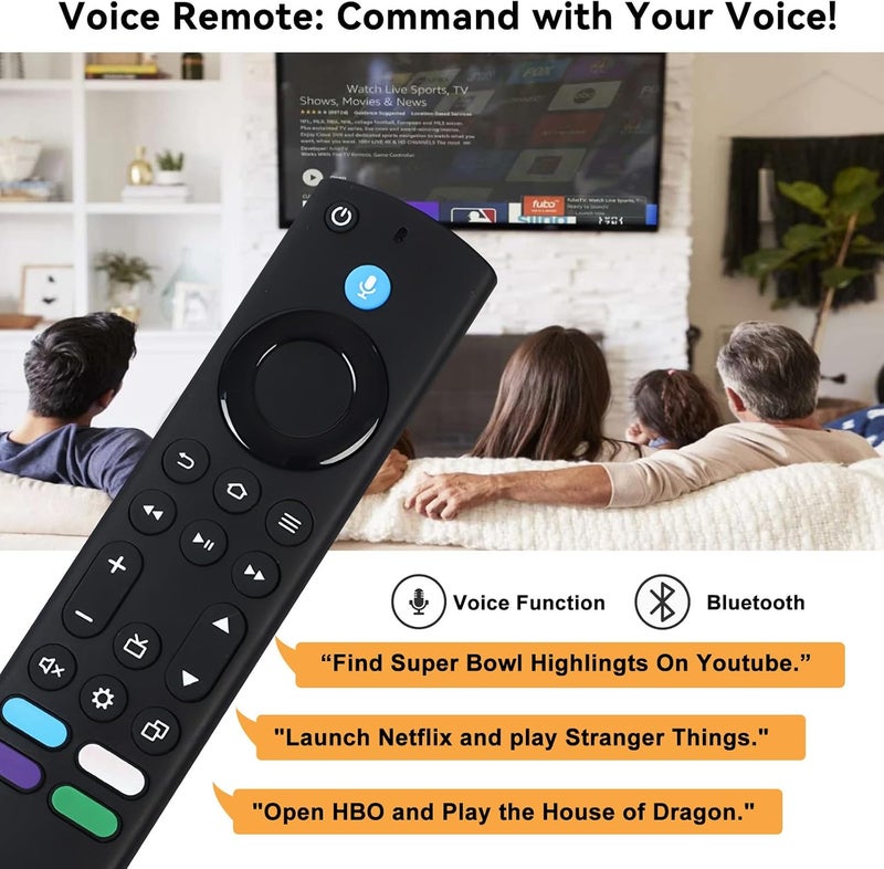 OROSAUR Replacement All Fire Smart TV Remote(Insignia, Toshiba, Onmi, Pioneer), Compatible for Fire Stick/Cube Remote(4K, 1st, 2nd, 3rd Gen, Life) with Voice - Image 3